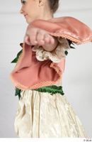  Photos Medieval Princess in cloth dress 1 Medieval clothing Princess beige dress upper body 0005.jpg